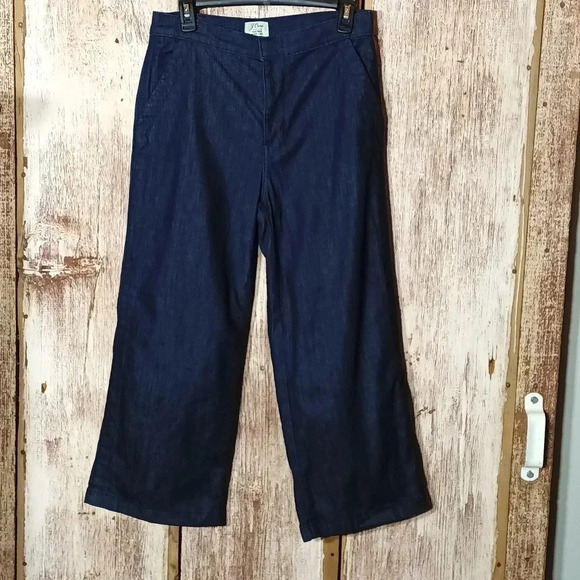 J. Crew Rayner wide leg front and back pockets dark wash size 27 - Picture 4 of 10